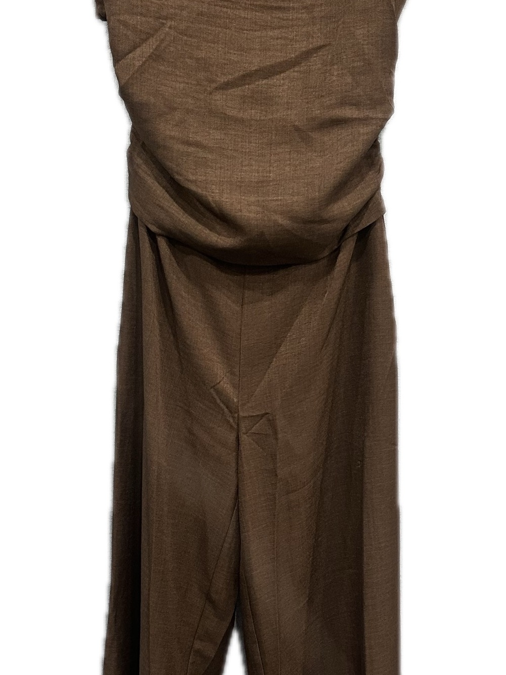 Klesis Brown Wide Leg Open Back Tie Jumpsuit Size M NWT - Picture 2 of 5